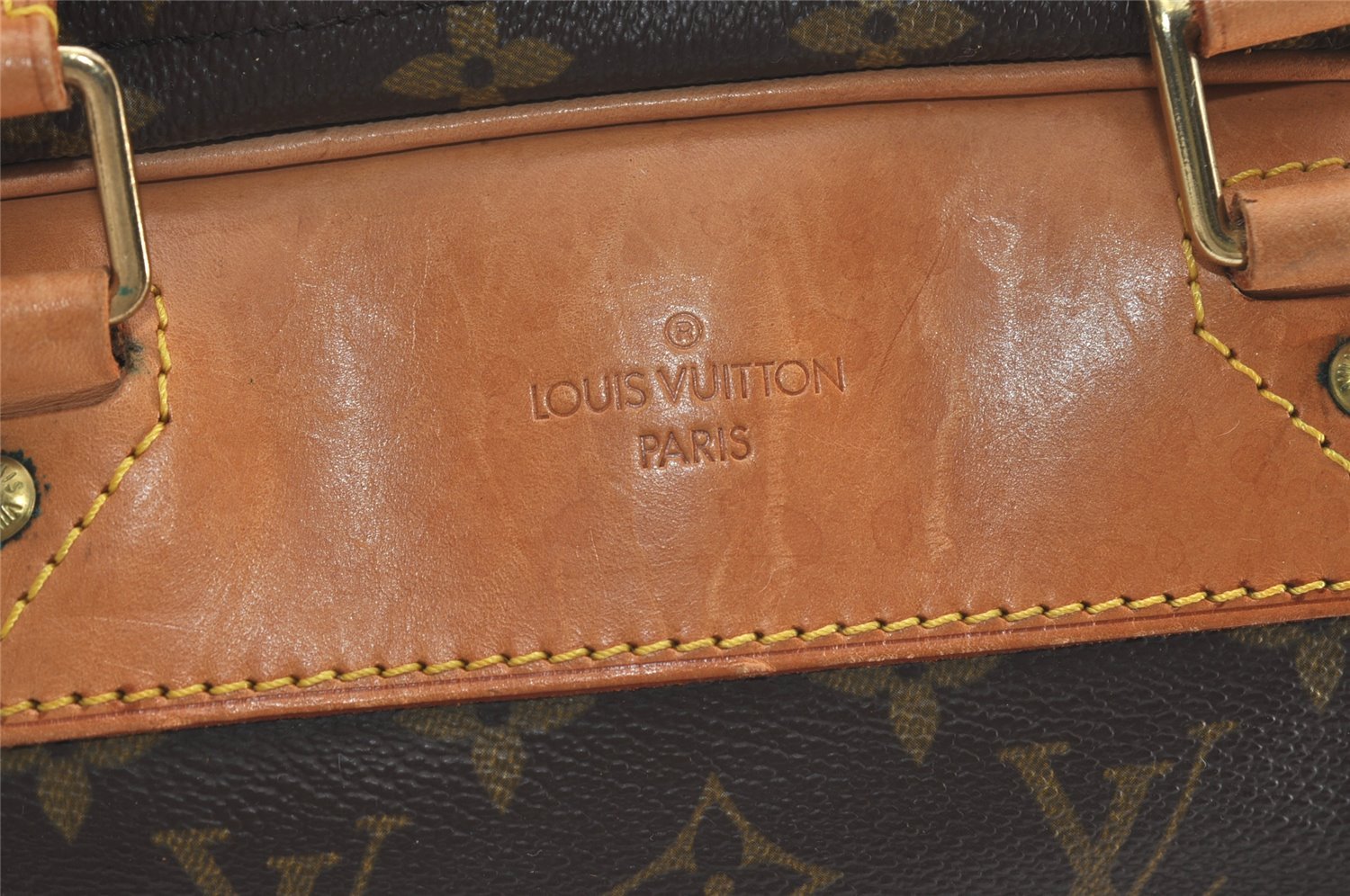 Authentic Louis Vuitton Monogram Alize 24 Heures Boston Hand Bag M41399 LV 1303J