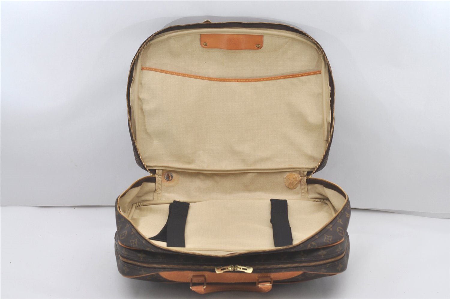 Authentic Louis Vuitton Monogram Alize 24 Heures Boston Hand Bag M41399 LV 1303J