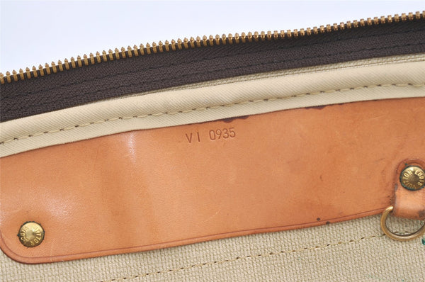 Authentic Louis Vuitton Monogram Alize 24 Heures Boston Hand Bag M41399 LV 1303J