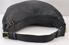 Authentic Salvatore Ferragamo Gancini Leather Shoulder Tote Bag Black 1303K