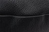 Authentic Salvatore Ferragamo Gancini Leather Shoulder Tote Bag Black 1303K