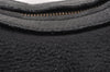 Authentic Salvatore Ferragamo Gancini Leather Shoulder Tote Bag Black 1303K