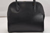 Authentic Salvatore Ferragamo Gancini Leather 2Way Shoulder Hand Bag Black 1304K