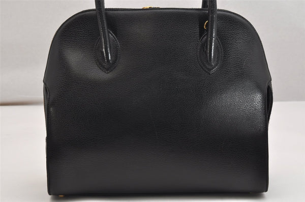 Authentic Salvatore Ferragamo Gancini Leather 2Way Shoulder Hand Bag Black 1304K