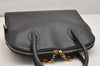 Authentic Salvatore Ferragamo Gancini Leather 2Way Shoulder Hand Bag Black 1304K