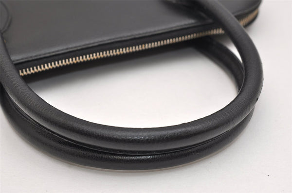 Authentic Salvatore Ferragamo Gancini Leather 2Way Shoulder Hand Bag Black 1304K