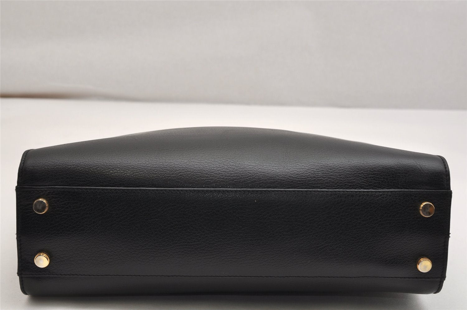 Authentic Salvatore Ferragamo Gancini Leather 2Way Shoulder Hand Bag Black 1304K