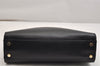 Authentic Salvatore Ferragamo Gancini Leather 2Way Shoulder Hand Bag Black 1304K
