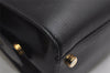 Authentic Salvatore Ferragamo Gancini Leather 2Way Shoulder Hand Bag Black 1304K