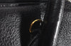 Authentic Salvatore Ferragamo Gancini Leather 2Way Shoulder Hand Bag Black 1304K