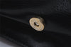 Authentic Salvatore Ferragamo Gancini Leather 2Way Shoulder Hand Bag Black 1304K