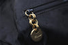 Authentic Salvatore Ferragamo Gancini Leather 2Way Shoulder Hand Bag Black 1304K