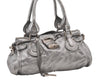 Authentic Chloe Vintage Paddington Leather Shoulder Hand Bag Silver 1305J