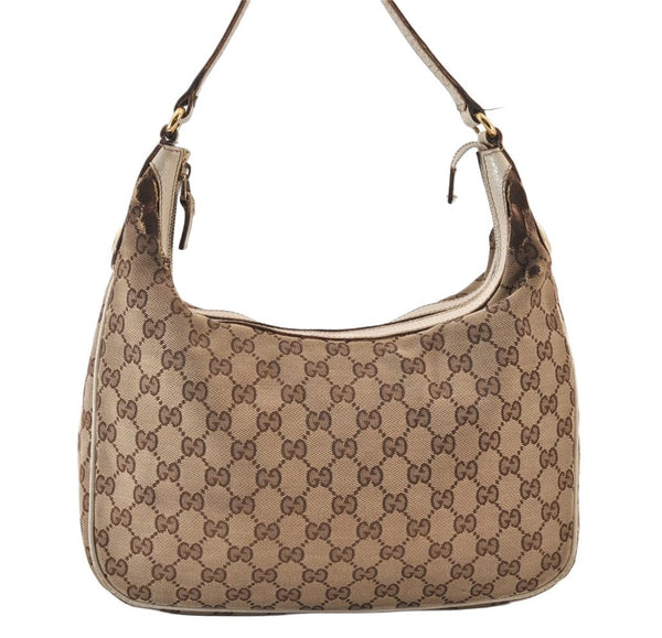 Authentic GUCCI Charmy Shoulder Hand Bag GG Canvas Leather 153010 Brown 1305K