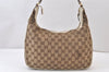 Authentic GUCCI Charmy Shoulder Hand Bag GG Canvas Leather 153010 Brown 1305K