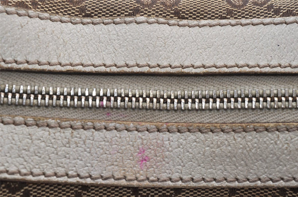 Authentic GUCCI Charmy Shoulder Hand Bag GG Canvas Leather 153010 Brown 1305K