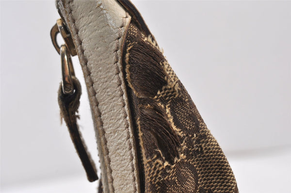 Authentic GUCCI Charmy Shoulder Hand Bag GG Canvas Leather 153010 Brown 1305K