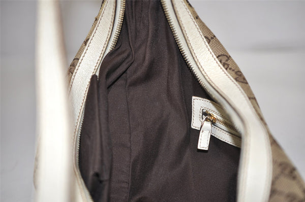 Authentic GUCCI Charmy Shoulder Hand Bag GG Canvas Leather 153010 Brown 1305K