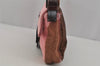 Authentic FENDI Mamma Baguette Shoulder Bag Unborn Calf Leather Brown Pink 1306J