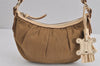 Authentic CELINE Vintage Shoulder Hand Bag Purse Canvas Leather Brown 1307J