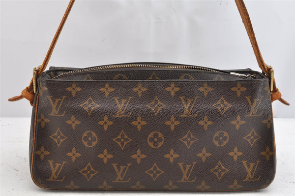 Authentic Louis Vuitton Monogram Viva Cite MM Shoulder Bag M51164 Junk 1309K