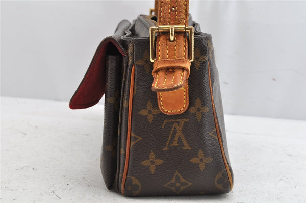 Authentic Louis Vuitton Monogram Viva Cite MM Shoulder Bag M51164 Junk 1309K