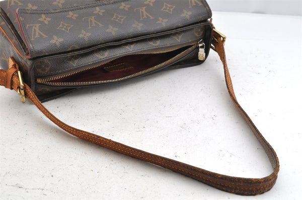 Authentic Louis Vuitton Monogram Viva Cite MM Shoulder Bag M51164 Junk 1309K