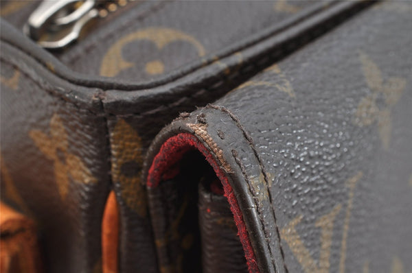 Authentic Louis Vuitton Monogram Viva Cite MM Shoulder Bag M51164 Junk 1309K