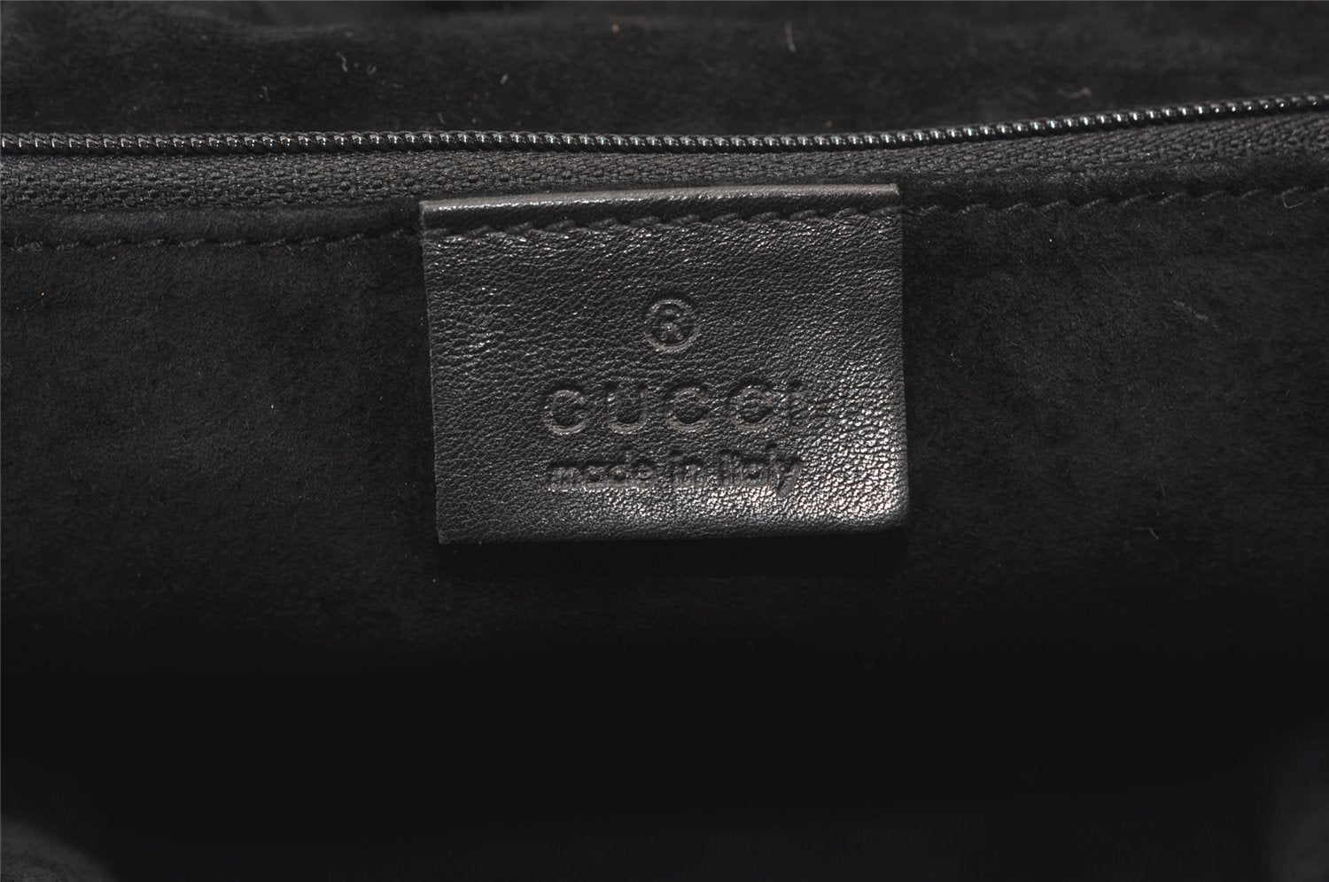 Authentic GUCCI Vintage Tote Hand Bag Leather Black 1310K
