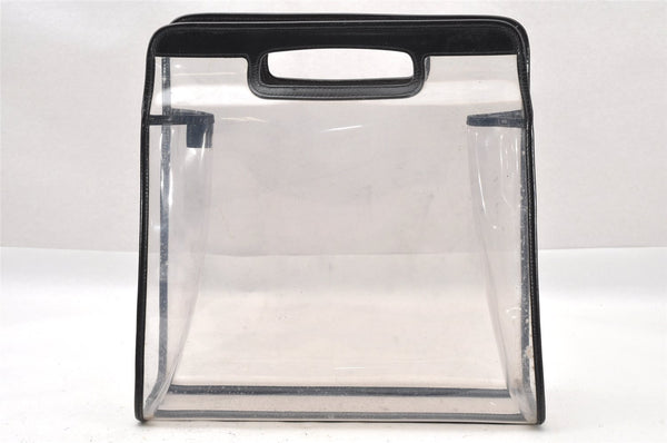 Authentic GUCCI Vintage 2in1 Hand Bag Vinyl Leather Clear 1312I