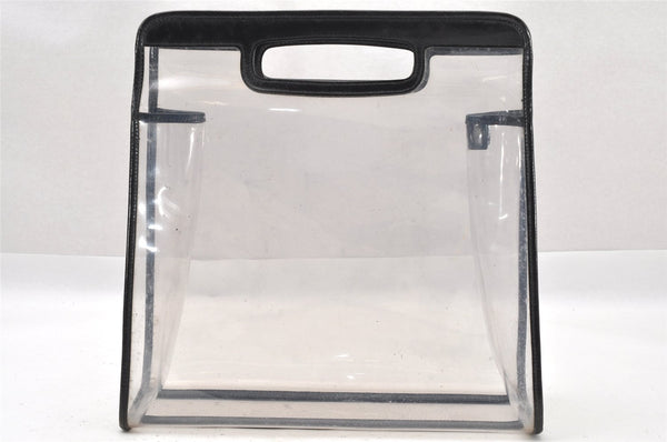 Authentic GUCCI Vintage 2in1 Hand Bag Vinyl Leather Clear 1312I