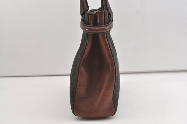 Authentic GUCCI Horsebit Shoulder Tote Bag GG Canvas Leather 101971 Brown 1312J