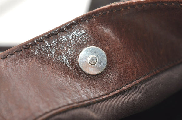 Authentic GUCCI Horsebit Shoulder Tote Bag GG Canvas Leather 101971 Brown 1312J