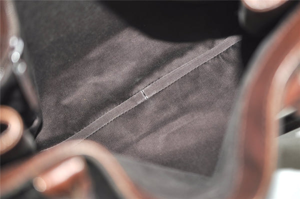 Authentic GUCCI Horsebit Shoulder Tote Bag GG Canvas Leather 101971 Brown 1312J