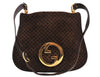 Authentic GUCCI Double G Square GG Suede Leather Shoulder Bag 53280 Brown 1312K