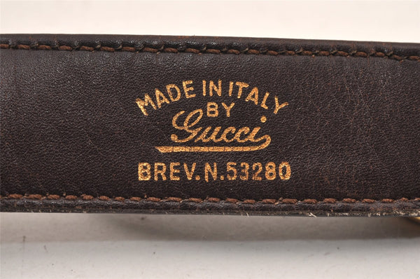 Authentic GUCCI Double G Square GG Suede Leather Shoulder Bag 53280 Brown 1312K