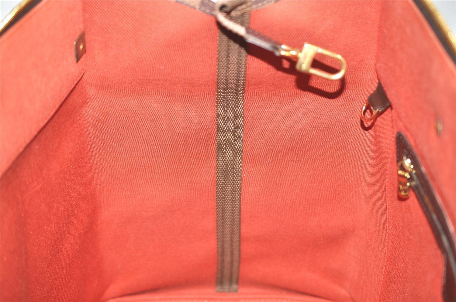 Authentic Louis Vuitton Damier Greenwich PM Hand Boston Bag N41165 LV 1313I