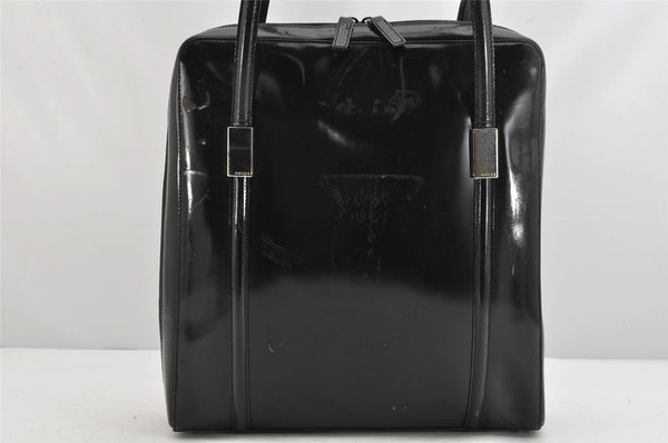 Authentic GUCCI Vintage Shoulder Tote Bag Leather Black Junk 1314K
