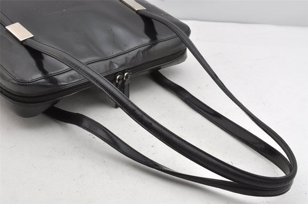 Authentic GUCCI Vintage Shoulder Tote Bag Leather Black Junk 1314K