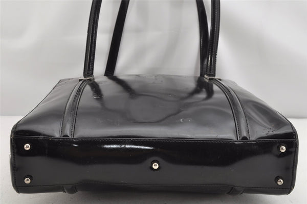 Authentic GUCCI Vintage Shoulder Tote Bag Leather Black Junk 1314K