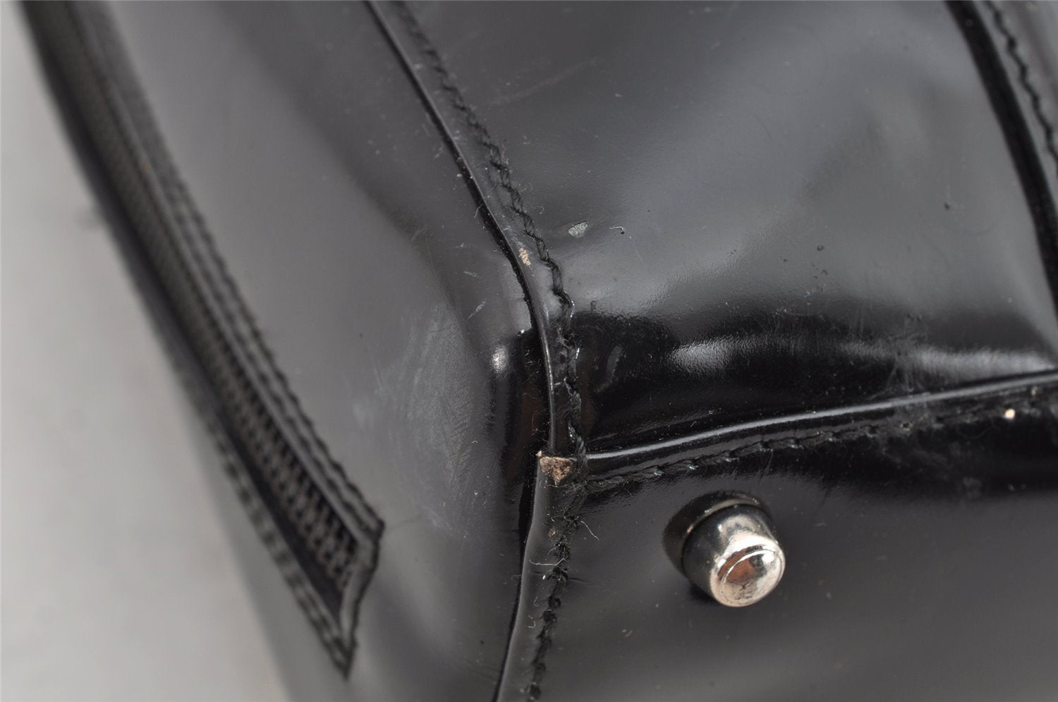 Authentic GUCCI Vintage Shoulder Tote Bag Leather Black Junk 1314K