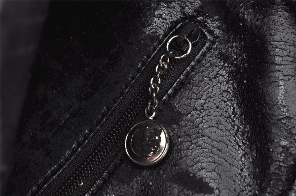Authentic GUCCI Vintage Shoulder Tote Bag Leather Black Junk 1314K