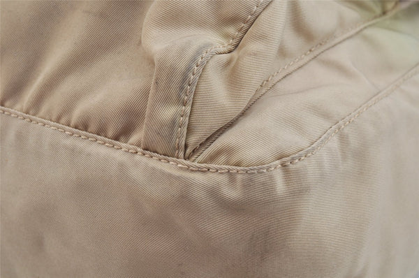 Authentic PRADA Nylon Leather Shoulder Cross Body Bag Purse Beige 1315K
