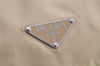 Authentic PRADA Nylon Leather Shoulder Cross Body Bag Purse Beige 1315K