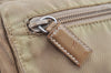 Authentic PRADA Nylon Leather Shoulder Cross Body Bag Purse Beige 1315K