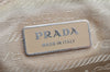 Authentic PRADA Nylon Leather Shoulder Cross Body Bag Purse Beige 1315K