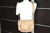Authentic PRADA Nylon Leather Shoulder Cross Body Bag Purse Beige 1315K