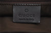 Authentic GUCCI Vintage Bamboo Hand Bag GG Nylon Leather 0021010 Brown 1317I