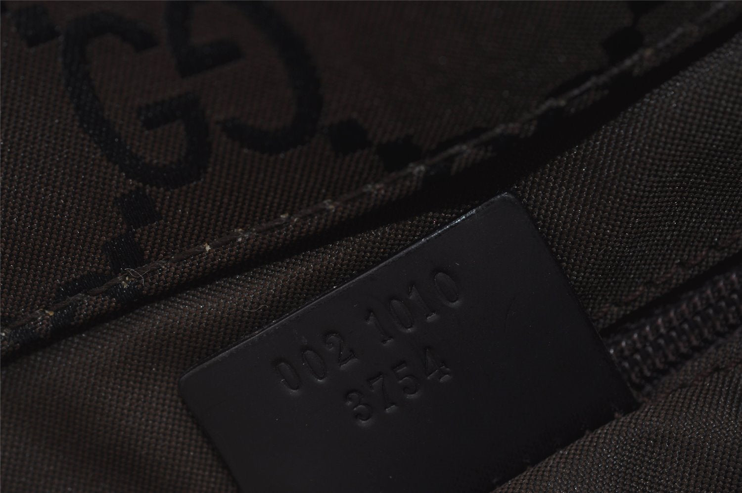 Authentic GUCCI Vintage Bamboo Hand Bag GG Nylon Leather 0021010 Brown 1317I