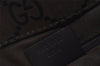 Authentic GUCCI Vintage Bamboo Hand Bag GG Nylon Leather 0021010 Brown 1317I